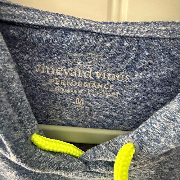 Vineyard Vines Men's Blue Lightweight Hoodie with Whale Logo Size S - Picture 3 of 4